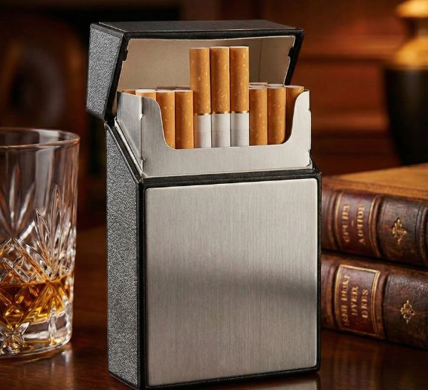 Custom Cigarette Case with USB Rechargeable Lighter – Personalized with Name