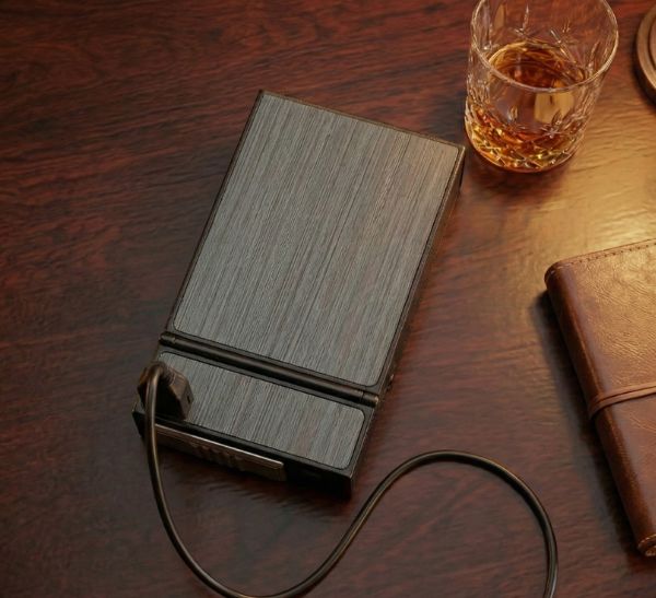 Custom Cigarette Case with USB Rechargeable Lighter – Personalized with Name