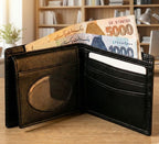 Custom Name Leather Bi-fold Wallet – Personalized Men’s Wallet Gift