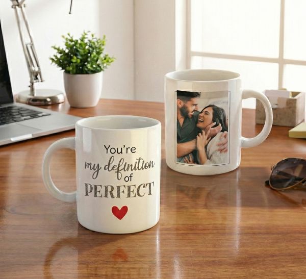 Customized Printed Mug with Photo and Text | Personalized Ceramic Mug