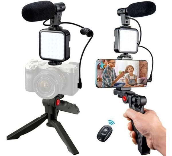 Universal Vlogging Kit – Video Recording Set for Phone & Camera