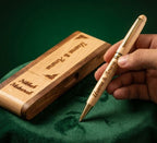Custom Wooden Pen With Nikkah Mubarak Engraved Box