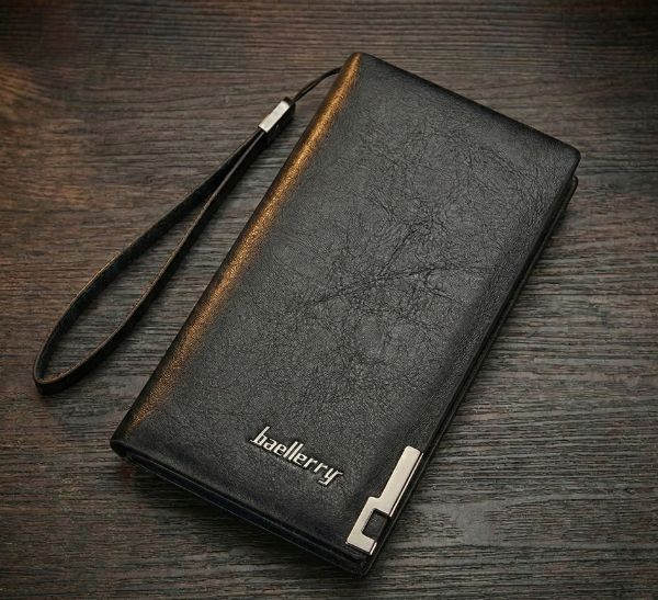 Men's PU Leather Wallet – All in One Organizer for Money, Cards & Phone