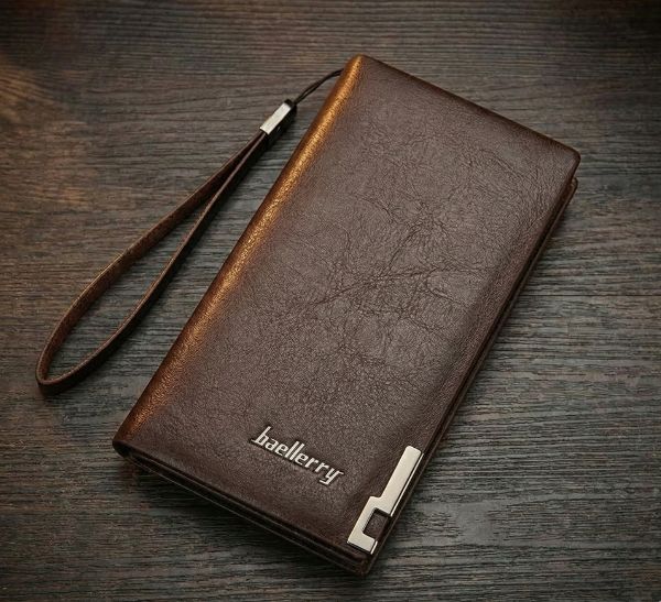 Men's PU Leather Wallet – All in One Organizer for Money, Cards & Phone