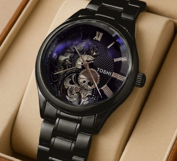 TOSHI Gents Collection Watch - Premium Steel Chain Men's Wrist Watch