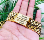 Custom Name Rolex Bracelet | Personalized Men’s Bracelet | Charm Men’s Gifts