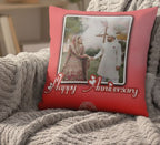 Personalized Photo Anniversary Pillow | Custom Canvas Cushion Gift for Couples | Charm Men’s Gifts